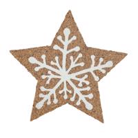 Altom Korková podložka pod hrnček Winter star10 x 10 x 0,3 cm, sada 6 ks