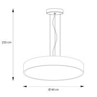 Arcchio Vanida LED závesné svietidlo, čierna, 60cm