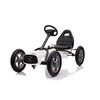 Baby Mix Detská šliapacia motokára Go-kart Buggy, biela