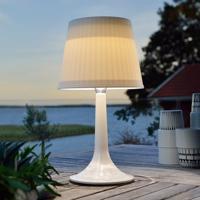 Biela solárna stolná LED lampa Assisi Sitra