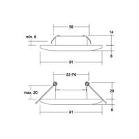 BRUMBERG Adapt LED downlight, chrómová matná