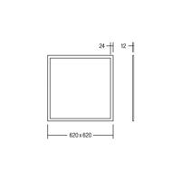 BRUMBERG Ailis LED panel 62x62cm mikroprizma 3000K