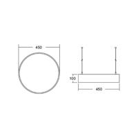 BRUMBERG Biro Circle direct Ø 45 cm, on/off, čierna, 3000 K