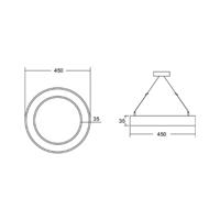 BRUMBERG Biro Circle Ring 3,5 direct 45cm DALI biela 3000 K