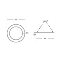 BRUMBERG Biro Circle Ring direct Ø 45 cm on/off biela 4000 K