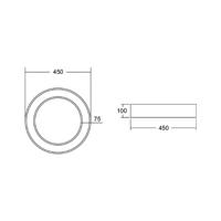 BRUMBERG Biro Circle Ring, Ø 45 cm, DALI, biela, 3 000 K