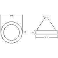 BRUMBERG Biro Circle Ring5 direct Ø 60 cm DALI biela 840