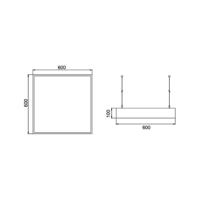 BRUMBERG LED závesné svetlo Biro Square on/off, strieborná, 3 000K