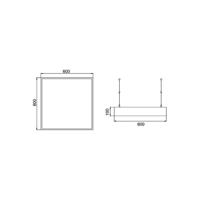 BRUMBERG LED závesné svietidlo Biro Square on/off, čierne, 4000K