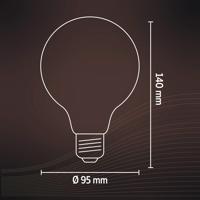 Calex E27 G95 4,5W LED filament zlatá 821 stmieva