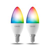 Calex Smart LED sviečka E14 B35 4,9W CCT RGB sada 2 ks