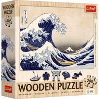 Drevené puzzle Trefl 200 - Veľká vlna pri pobrežíKanagawy - Hokusai Katsushika