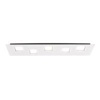 Fabbian Quarter biele stropné LED svetlo 5-pl.