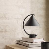 fermLIVING LED dobíjacia stolová lampa Meridian, čierna, stmievateľná