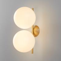 FLOS IC C/W1 Double nástenná lampa mosadz Ø20 cm