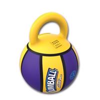 GiGwi Gumová lopta pre psov s rukoväťou JumballBasketbalová lopta s rukoväťou žltá, 20 cm