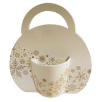 Home Elements Porcelánový hrnček s vianočným dizajnom Vločky 300 ml v darčekovom balení