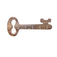 InDecor Stojan na kľúče z mangového dreva Old key, 25 x 5 x 11 cm