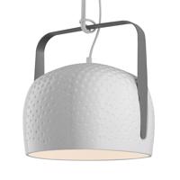 Karman Bag biela závesná lampa Ø32cm štruktúrovaná