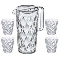 Koziol Džbán so 4 pohármi CRYSTAL, 1,6 l