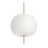 Kundalini Kushi závesná lampa Ø 43 cm mosadz/biela