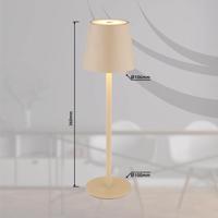 LED dobíjacia stolová lampa Vannie, piesková farba Výška 36 cm, CCT