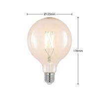 LED filament E27 8W 2700K G125 globe číra 2ks sada