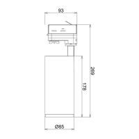 LED reflektor Lucea 3-okruhový 20W biely