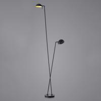 LED stojacia lampa Samy 2 svetlá 180cm čierna/zlatá