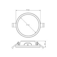 LED stropné svietidlo Alya biele Ø 12 cm 2 700 K