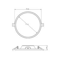 LED stropné svietidlo Alya, biele Ø 18 cm 2 700 K