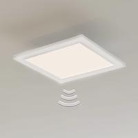 LED stropné svietidlo Piatto, senzor, 29,5 x 29,5 cm