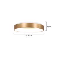 LED stropné svietidlo Ringlede 2 700 K Ø 30 cm zlaté