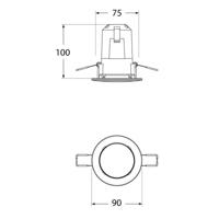 LED stropné svietidlo Teresa 90, GU10, CCT, 6W, čierne