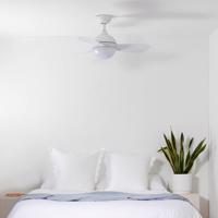 LED stropný ventilátor Hvar, CCT, stmievateľný