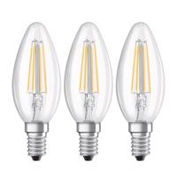 LED sviečková žiarovka E14 4W filament 2 700K 3 ks