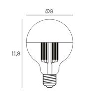 LED svietidlo do zrkadla Globe 80, strieborné, E27, 3,5 W, 2 700 K