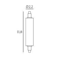 LED tyčová lampa Lightsaber, R7s, 10 W, 2 700 K, stmievateľná