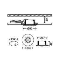 LED vstavané bodové svietidlo Attach One, biele, IP65