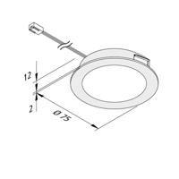 LED vstavané svetlo FAR 68 z nehrdzavejúcej ocele 4W 3000K