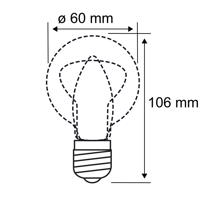 LED žiarovka E27 7,5W vlákno 2 700 K, číra stmievateľná