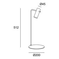 LEDS-C4 Nude Curved stolová lampa E27 sivá/čierna