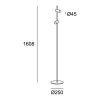 LEDS-C4 Nude Double stojaca lampa E27 čierna