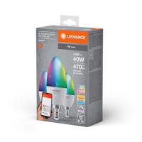 LEDVANCE SMART+ LED, sviečka, E14, 4,9 W, CCT, RGB, WiFi, 3 ks