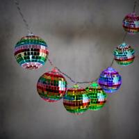 Lichtsnoer met discoballen 6cm incl. LED 1,5m 10-lichts - Dancer