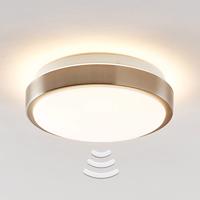 Lindby Camille stropné LED, snímač, Ø 26 cm nikel