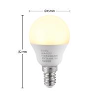 Lindby LED kvapková žiarovka E14 G45 4,5W 3000K opál