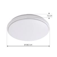 Lindby LED stropné svietidlo Glamo, chróm/biela, plast, IP44