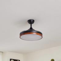 Lindy LED stropný ventilátor Oras, čierny, DC, tichý, 107 cm