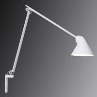 Louis Poulsen NJP LED lampa, dlhé rameno, biela